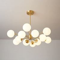 Lustra Lustre Elysium Messing Gelaagde Bollen