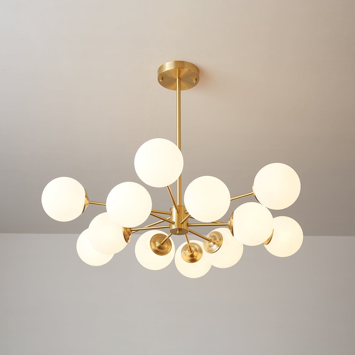 Lustra Lustre Elysium Messing Gelaagde Bollen