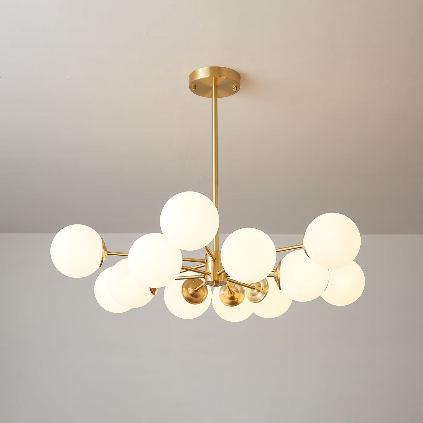 Lustra Lustre Elysium Messing Gelaagde Bollen