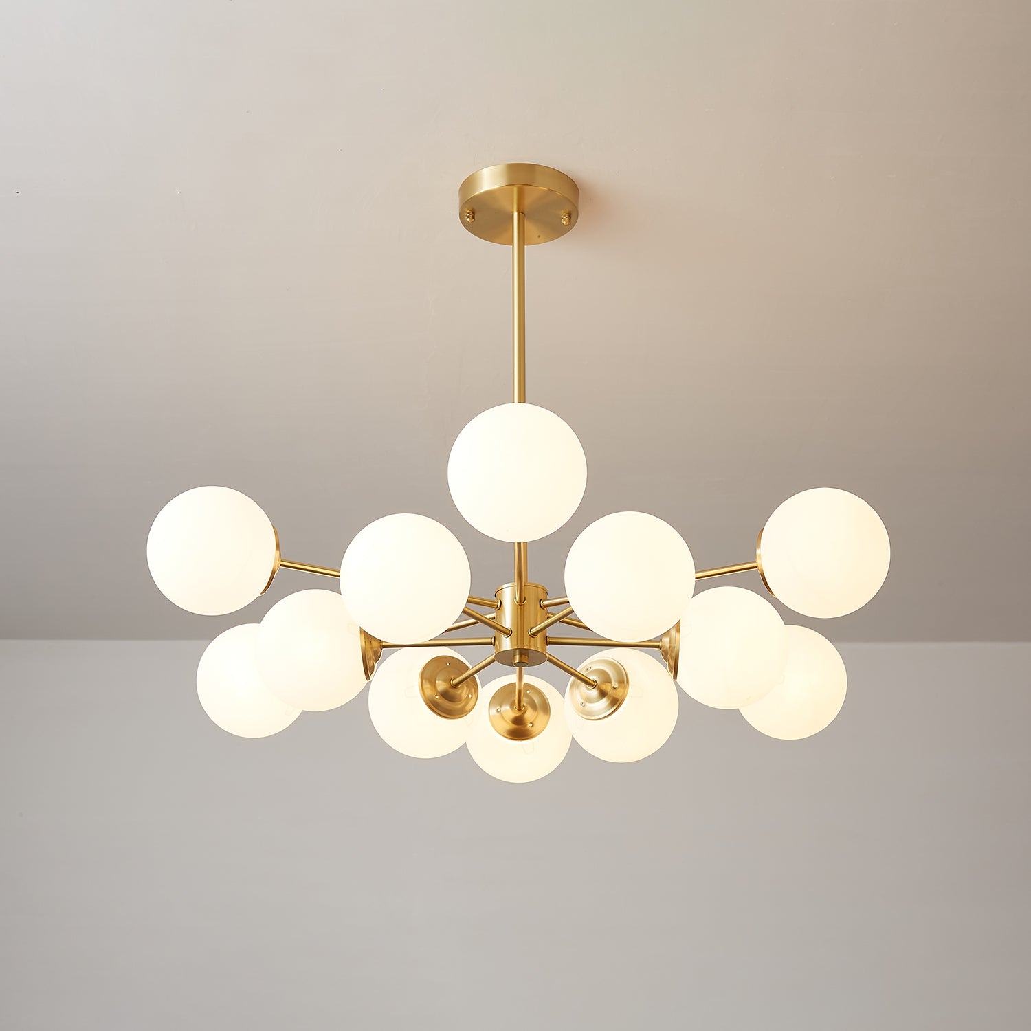 Lustra Lustre Elysium Messing Gelaagde Bollen
