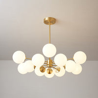 Lustra Lustre Elysium Messing Gelaagde Bollen