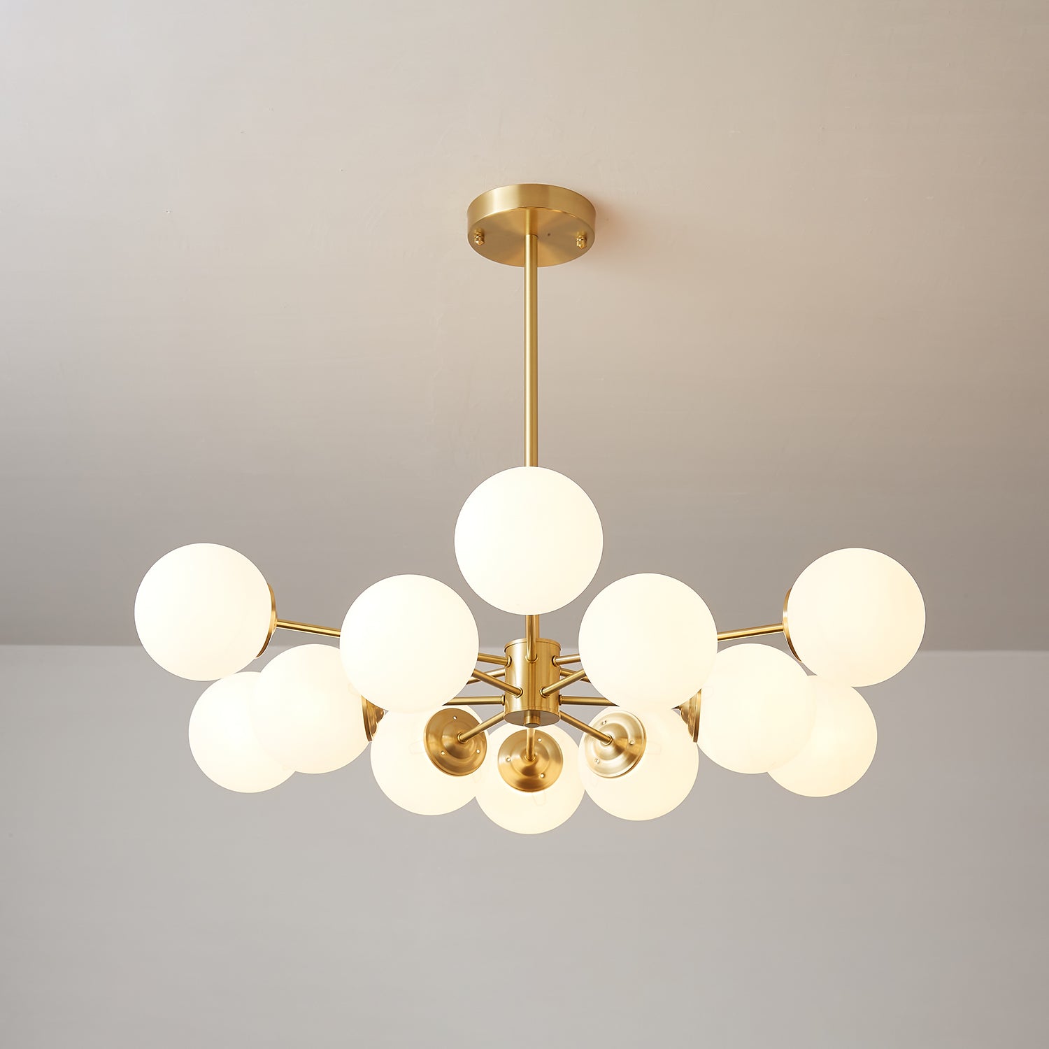 Lustra Lustre Elysium Messing Gelaagde Bollen