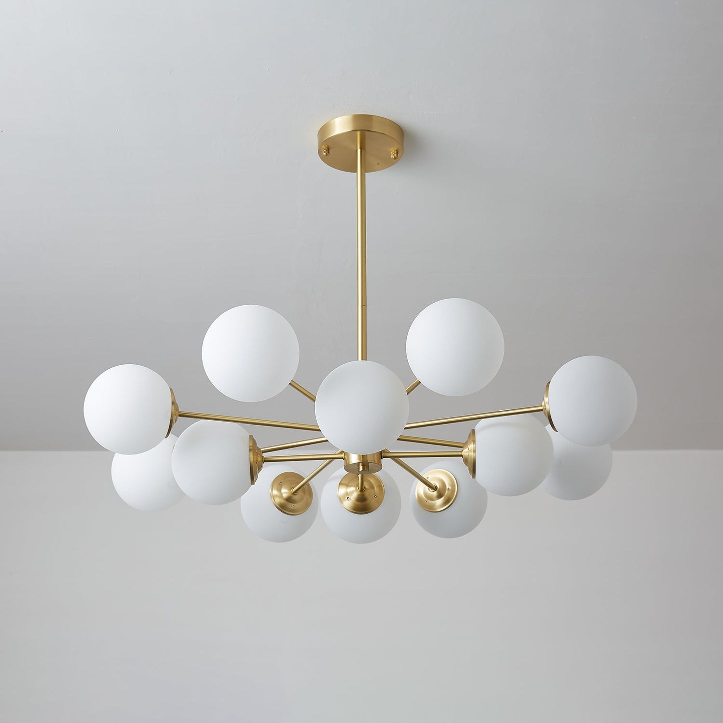 Lustra Lustre Elysium Messing Gelaagde Bollen