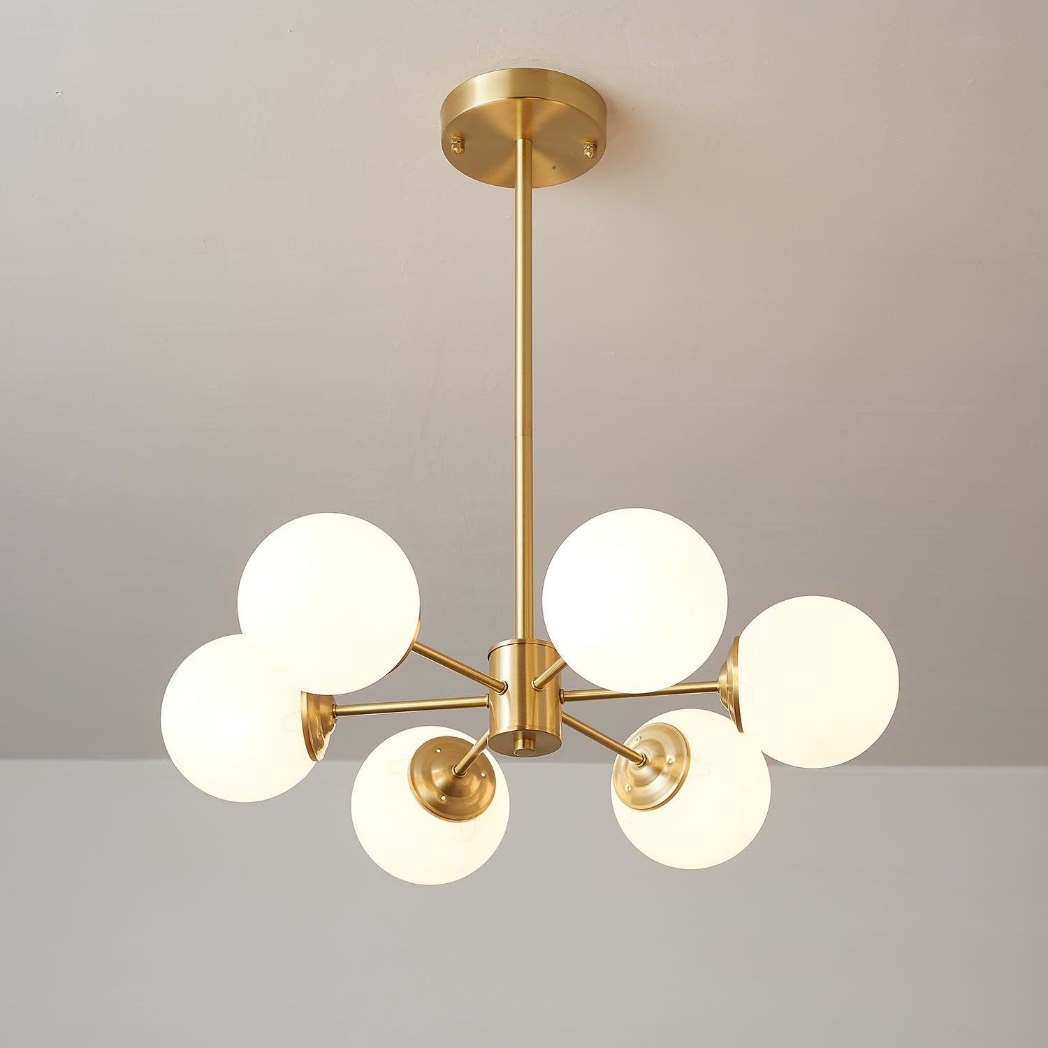 Lustra Lustre Elysium Messing Gelaagde Bollen
