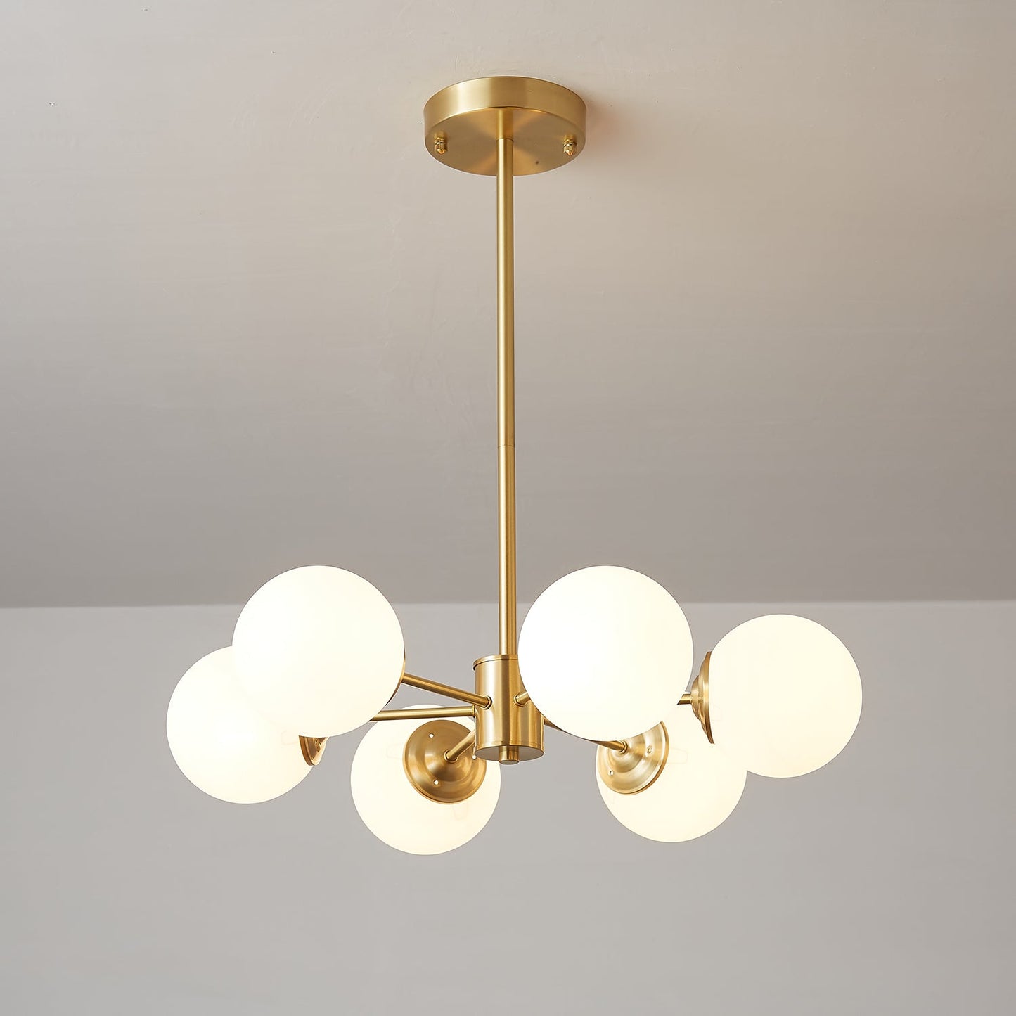 Lustra Lustre Elysium Messing Gelaagde Bollen