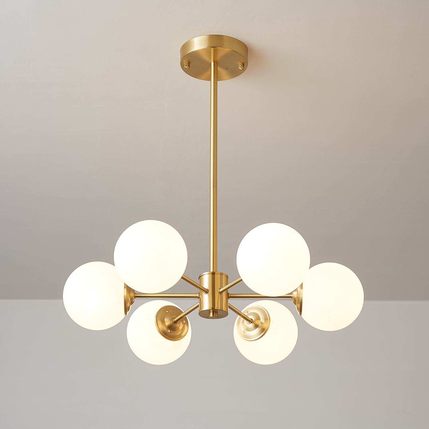 Lustra Lustre Elysium Messing Gelaagde Bollen