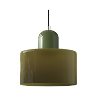 Nordic Iron Body Two-Tone Glass Pendant Light
