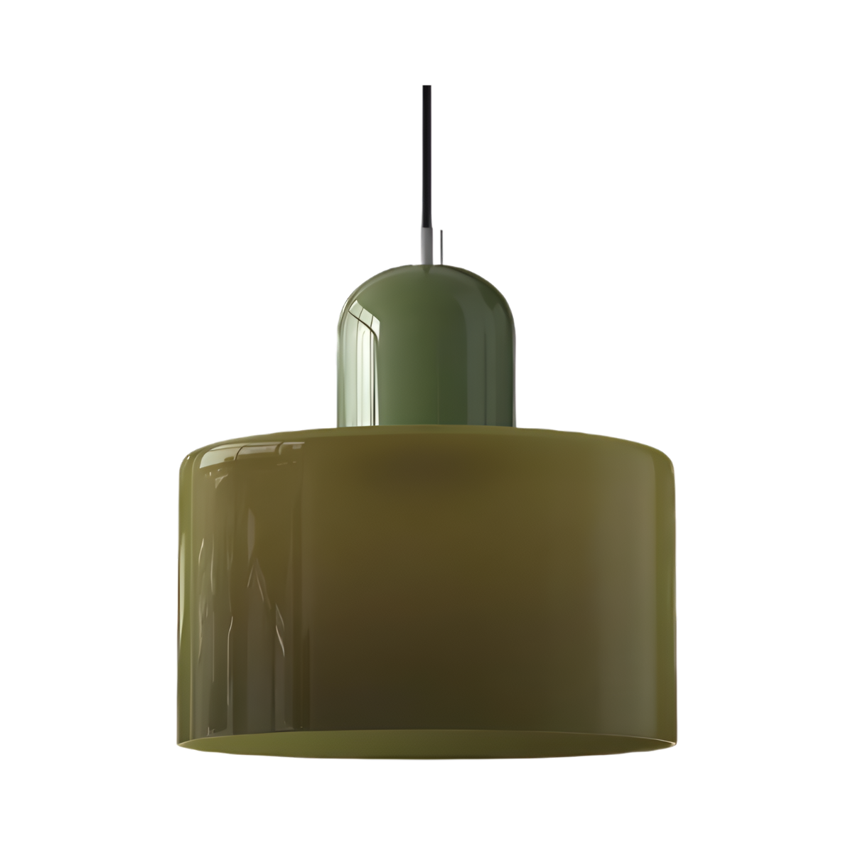 Nordic Iron Body Two-Tone Glass Pendant Light
