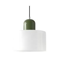 Nordic Iron Body Two-Tone Glass Pendant Light