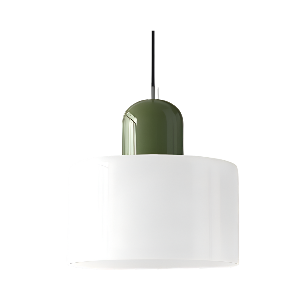 Nordic Iron Body Two-Tone Glass Pendant Light