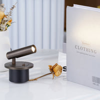Verstelbare Metalen Wandleeslamp met Cilindrische Kop