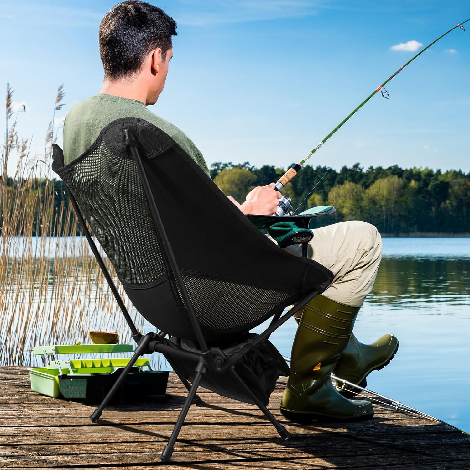 ErgoChair - opvouwbare stoel voor strand, camping & vrije tijd