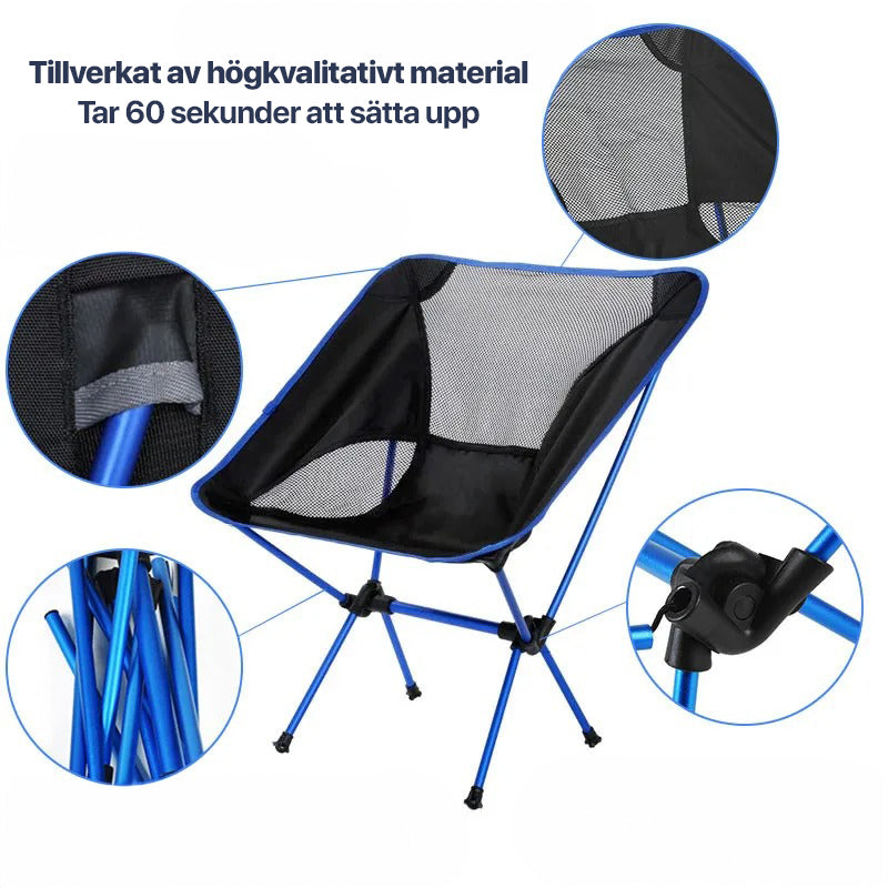 ErgoChair - opvouwbare stoel voor strand, camping & vrije tijd