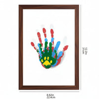 KLEINE SPUREN – Baby Herinneringslijst van Hout met Klei voor Hand- & Voetafdrukken