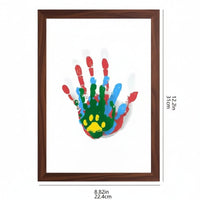 EWIGE SPOREN – Baby Herinneringslijst van Hout met Klei voor Hand- & Voetafdrukken