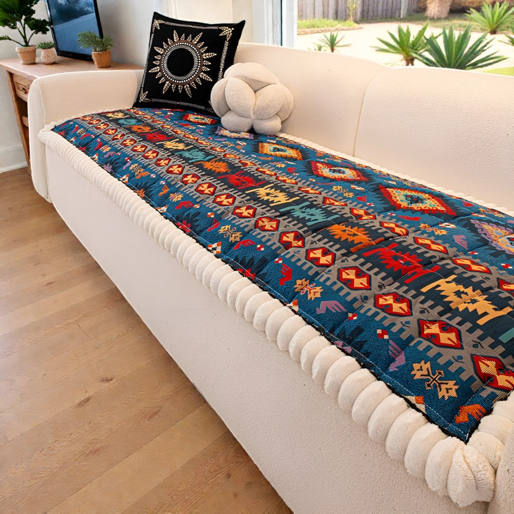 Etnische Stijl Gequilt Anti-slip Bankhoes