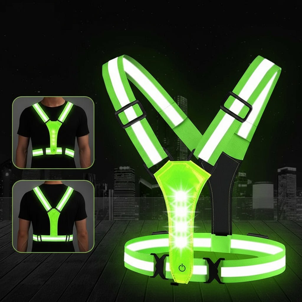 URBANLITE – Oplaadbare LED-veiligheidsvest met reflecterende strepen voor zichtbaarheid