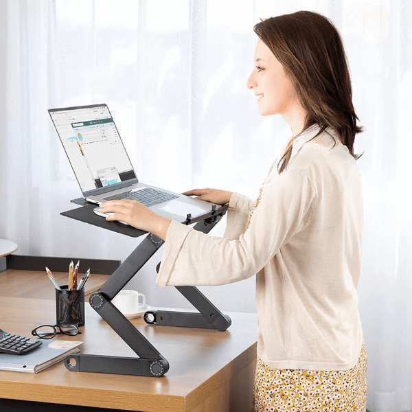 Flexstand 360 – Laptopstandaard – Ergonomisch en In hoogte Verstelbaar voor een Gezonde Houding tijdens het Werken