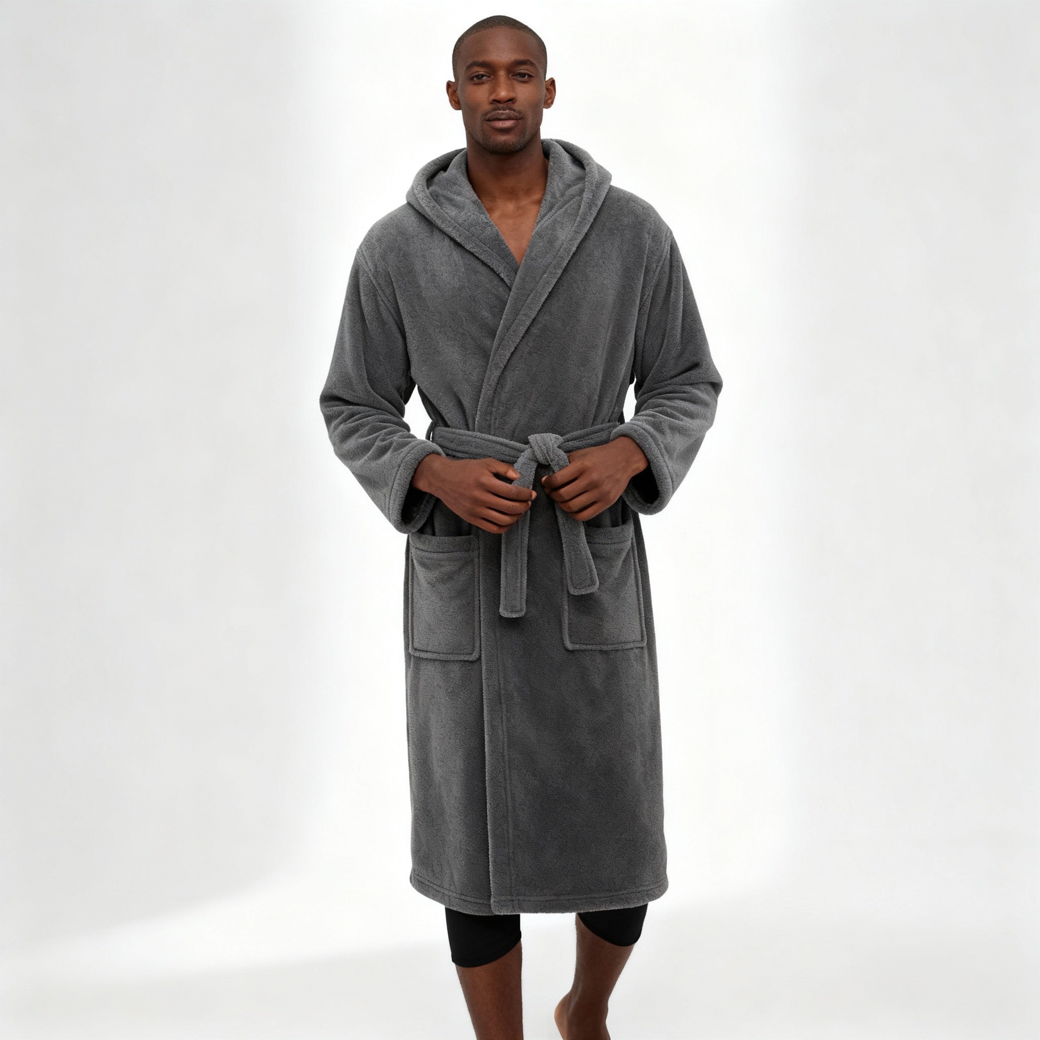 HoodedChill | Premium Heren Badjas met Capuchon | High-Loft Fleece voor maximale Warmte-isolatie | Soft-Touch Afwerking | Ergonomische Pasvorm & Duurzame Vezelstructuur