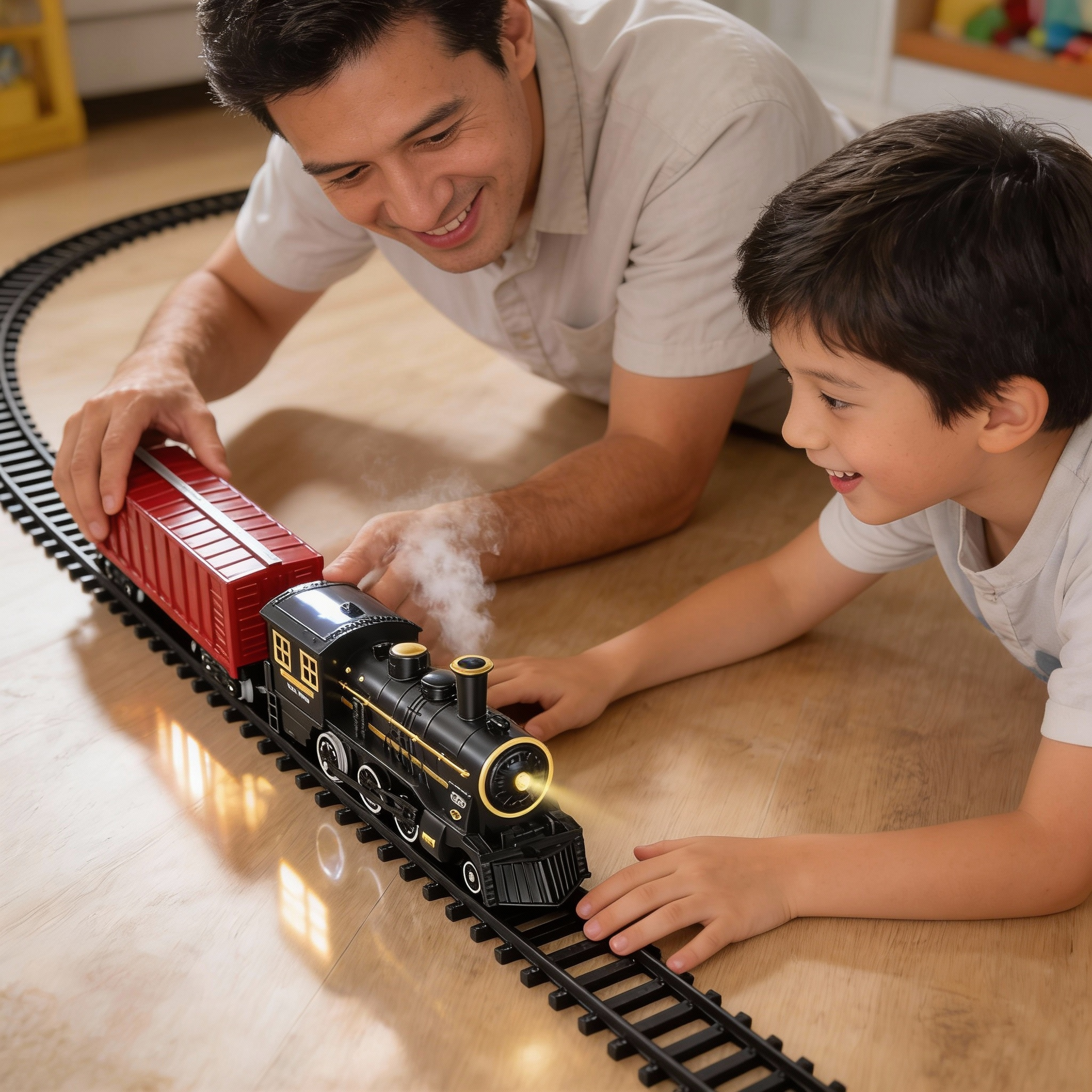 TrackMaster Pro | Batterij-aangedreven Treinset | Realistische Geluidseffecten | Modulaire Railsysteem | Robuuste ABS-constructie