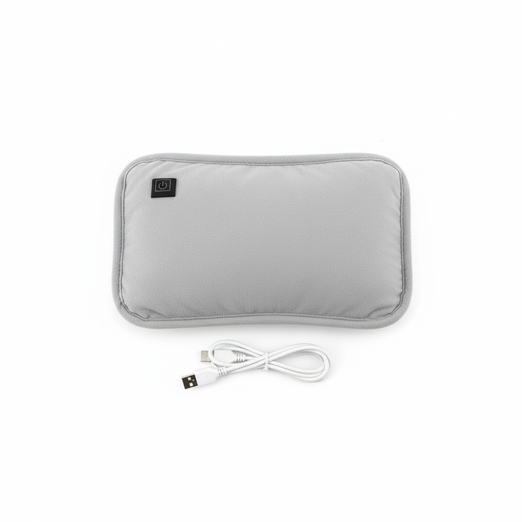 Brehn | Draagbaar Grafiet Verwarmingskussen | Oplaadbaar via USB | 3 Temperatuurinstellingen | Ergonomische Hand- & Buikverwarmer | Inclusief slimme automatische uitschakeling