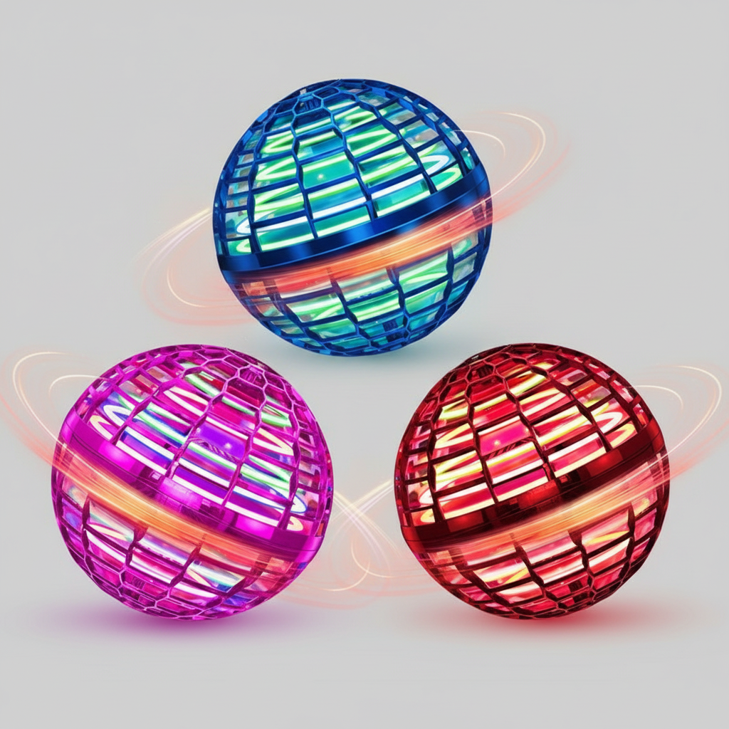 Professionele Hoverball | Vliegende Orb met LED-effecten | Aerodynamisch Bumerang-ontwerp | Breukvast Behuizing | USB-oplaadbaar | Interactief High-Tech Speelgoed
