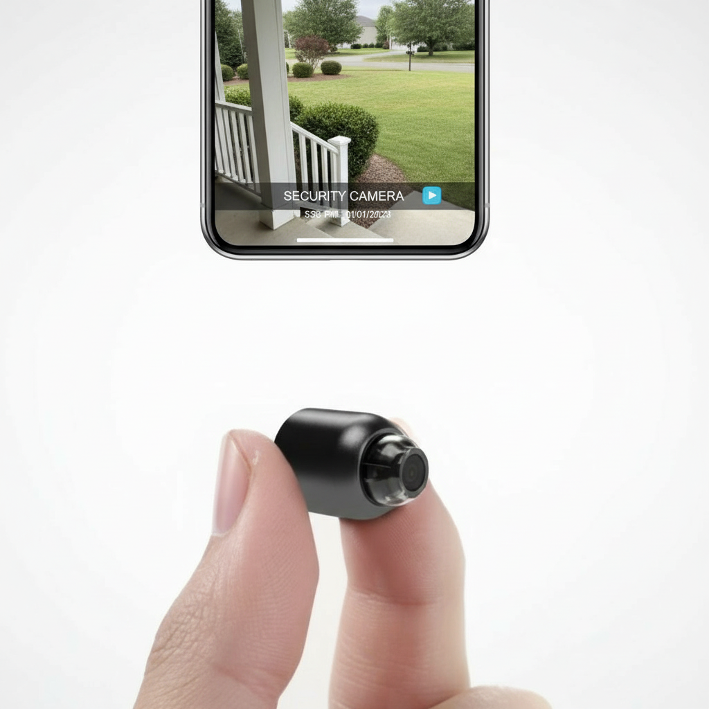 Brehn | Ultrakleine WiFi-IP-camera | 1080p Full-HD | 120° Groothoeklens | Infrarood Nachtzicht & Bewegingssensor | 2-Wege Audio | Wereldwijde Toegang op Afstand