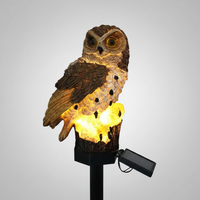 OwlGlow Zonne- tuinlamp | Autonome LED-buitenverlichting | Geïntegreerde schemersensor | IP65 Weerbestendig | 45cm Grondpen | Decoratieve Uilen-uitvoering