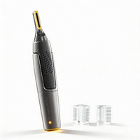 Professionele Ultradunne Precisietrimmer | Titanium Roestvrijstalen Bladen | Ingebouwde LED-Lamp | Micro-Oscillatie Technologie | Voor Neus, Oren & Contouren