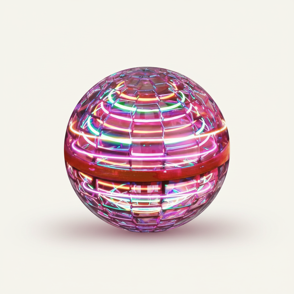 De Originele Flying Orb Ball | Aerodynamische Vliegende Spinner met LED-effecten | 360° Rotatie & Boomerang-functie | Schokbestendige Behuizing & USB Snelladen