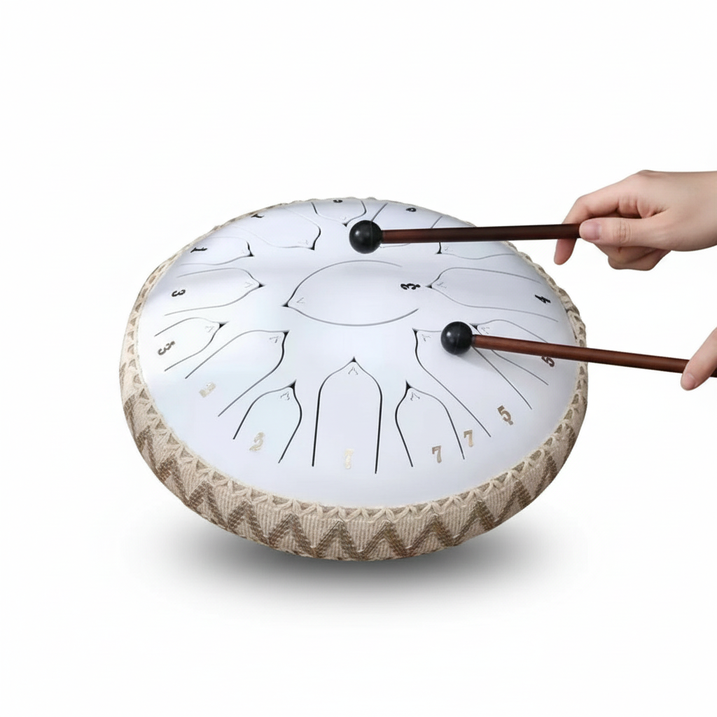 Stalen Tong Drum | Precisie Stem in C-groot | Harmonische Boventoon Resonantie | Inclusief Slagwerk & Accessoires | Voor Meditatie & Klanktherapie
