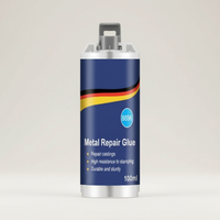 Brehn | Hoogwaardige Metaal Reparatie Lijm | Industrieel Lijm voor Gietijzer, Staal & Aluminium | Hittebestendig & Waterdicht | 100ml Vloeibaar Metaal Reparatie Set | Zilver