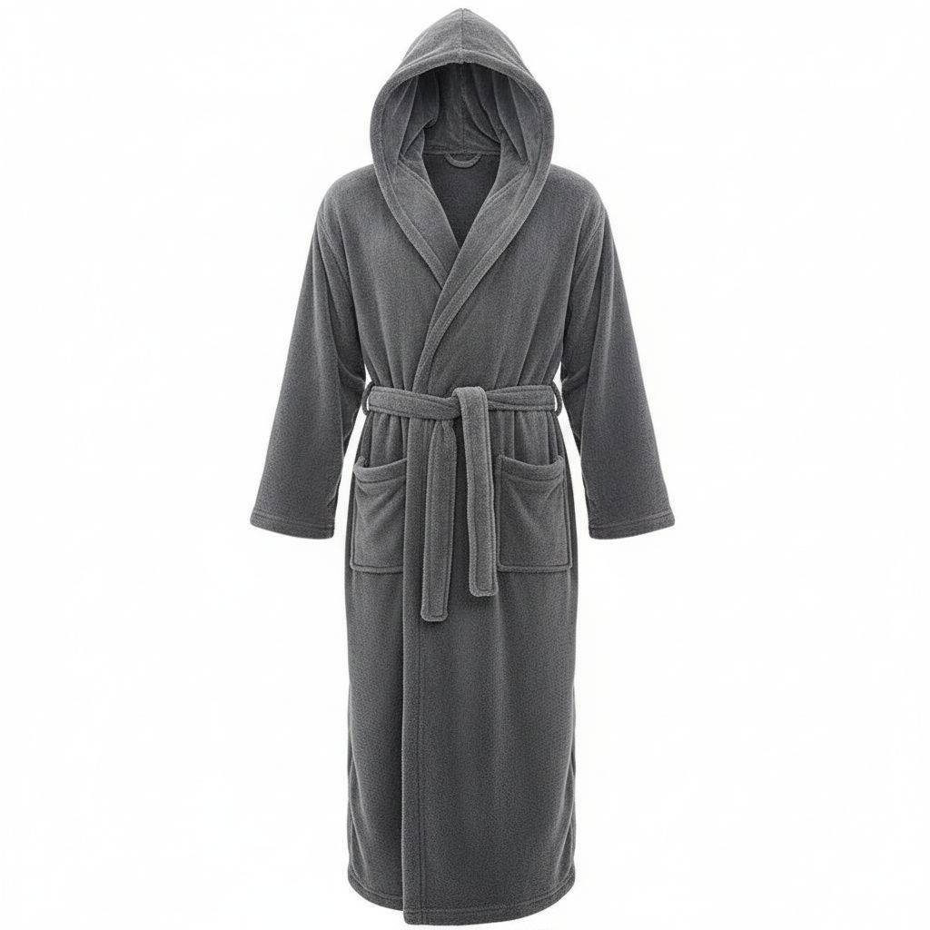 HoodedChill | Premium Heren Badjas met Capuchon | High-Loft Fleece voor maximale Warmte-isolatie | Soft-Touch Afwerking | Ergonomische Pasvorm & Duurzame Vezelstructuur