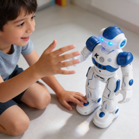 Lawrence Slimme Robot | Programmeerbare interactieve robot | Gebarenbesturing & obstakeldetectie | LED-matrixogen | STEM-leerfuncties