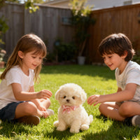 Nicoo Interactieve Robot Puppy | Loopt, Blaft, Kwispelt | Pluche, Batterij-Aangedreven Speelgoed