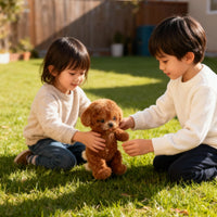 Nicoo Interactieve Robot Puppy | Loopt, Blaft, Kwispelt | Pluche, Batterij-Aangedreven Speelgoed