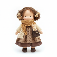 Handgemaakte Waldorfpop | Natuurlijke materialen & Vrij van schadelijke stoffen | Educatief stoffen speelgoed | Hypoallergeen & Biokwaliteit | 30cm Knuffelpop
