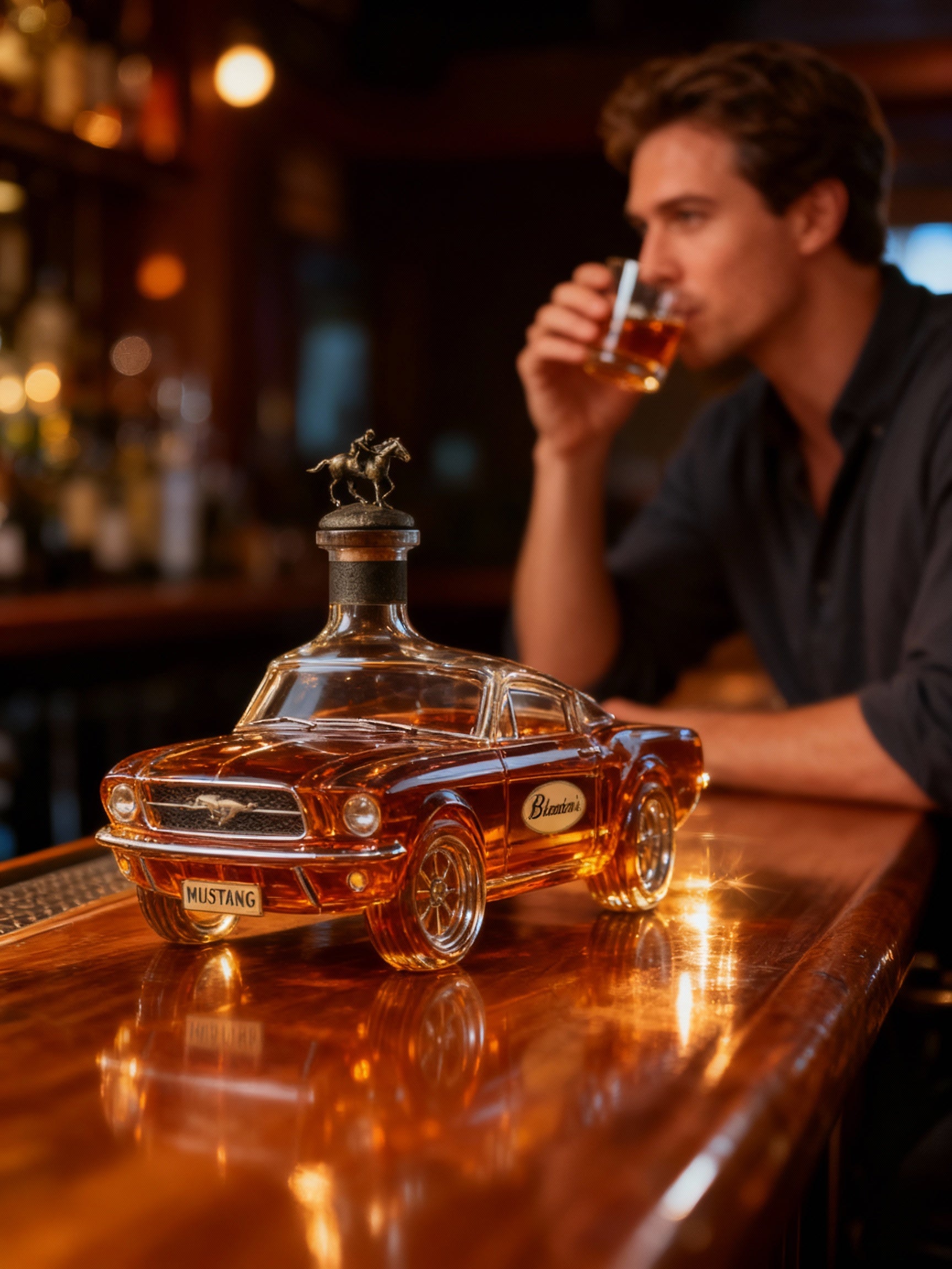 Mustang Auto Vorm Whiskey Decanteur
