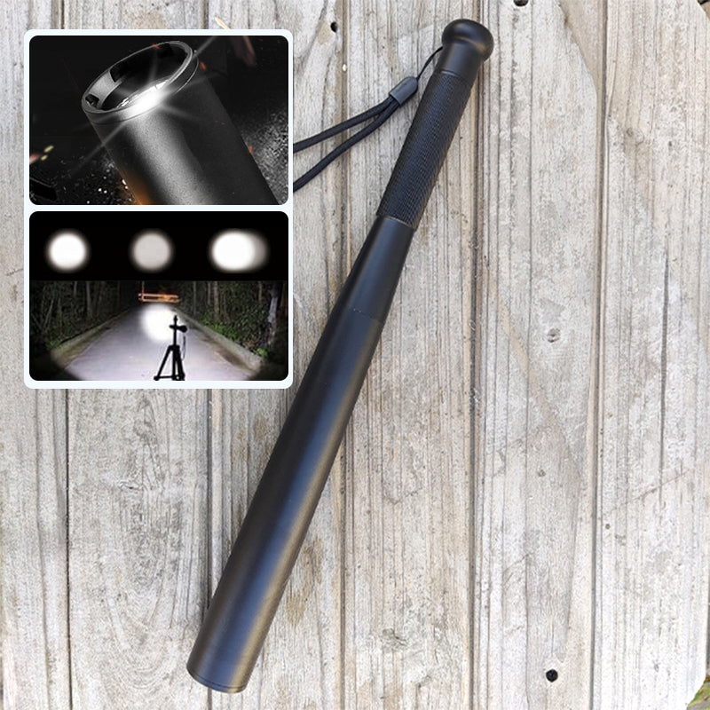 Baseball Bat Vormige LED Zaklamp | Aluminium Legering, 3 Verlichtingsmodi | Nood- en Gebruikstoepassing