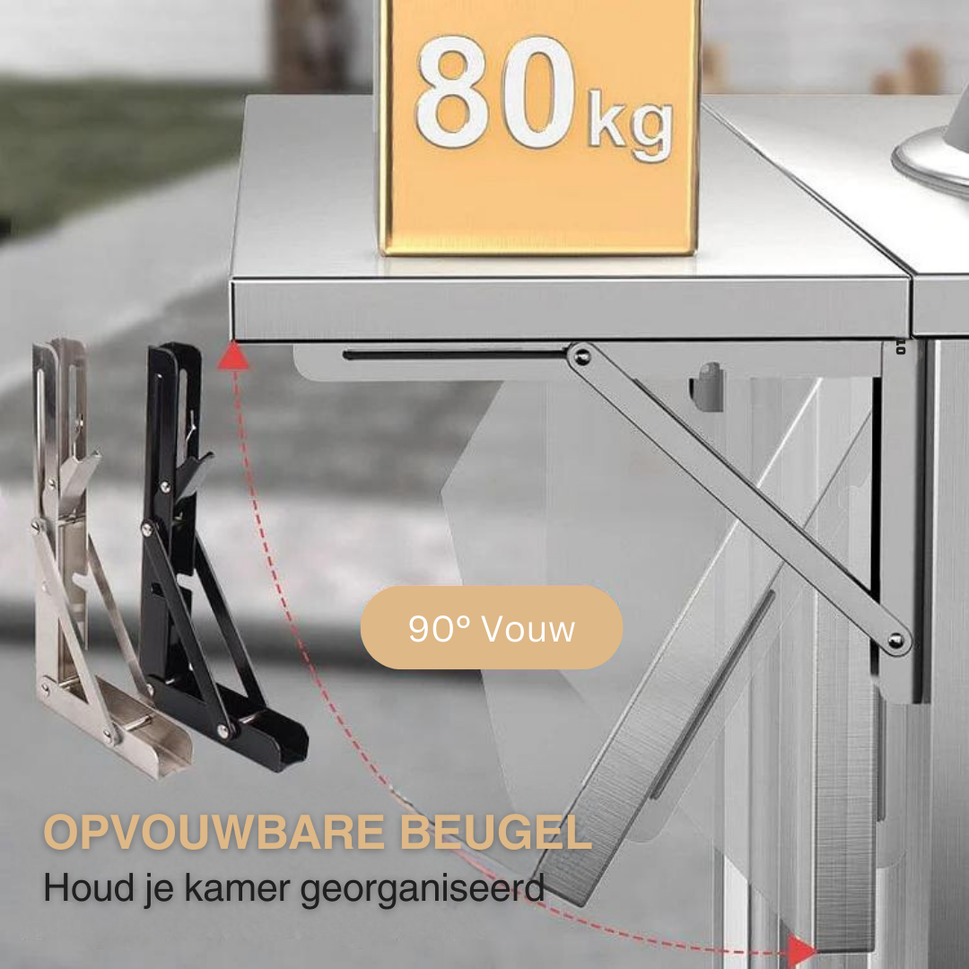 FoldBracket | Breid de ruimte thuis moeiteloos uit, jouw oplossing om georganiseerd te blijven