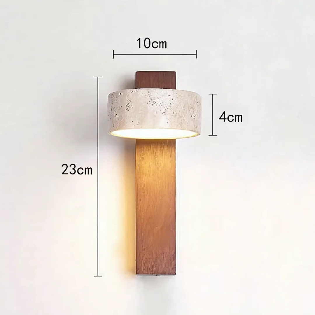 Fotis - Wabi Sabi Wandlamp | Travertijn Wandverlichting Binnen