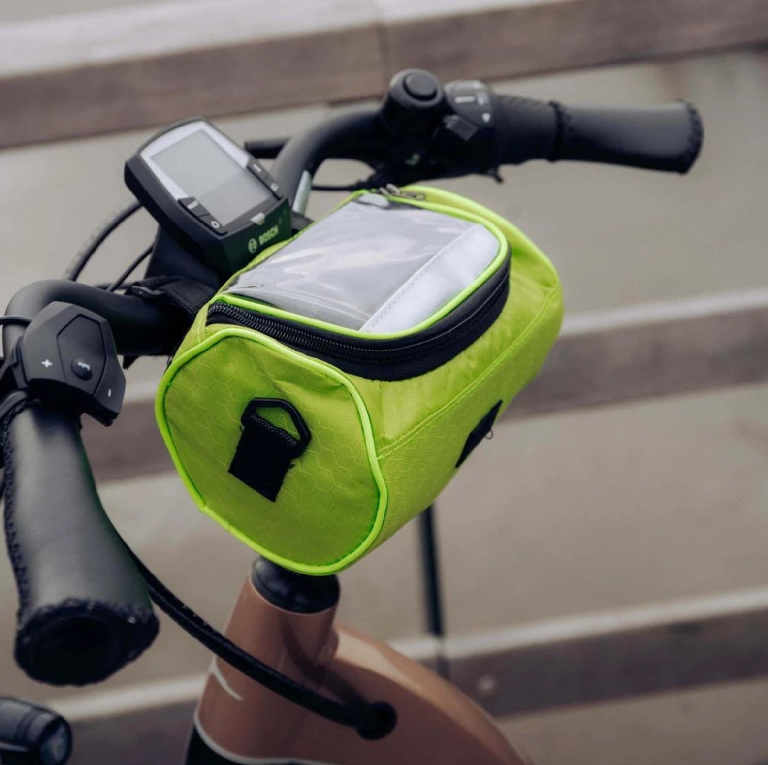 Fiets stuur tas met touchscreen venster | Spatwaterdicht | Veilige klittenbandsluiting | RideShield