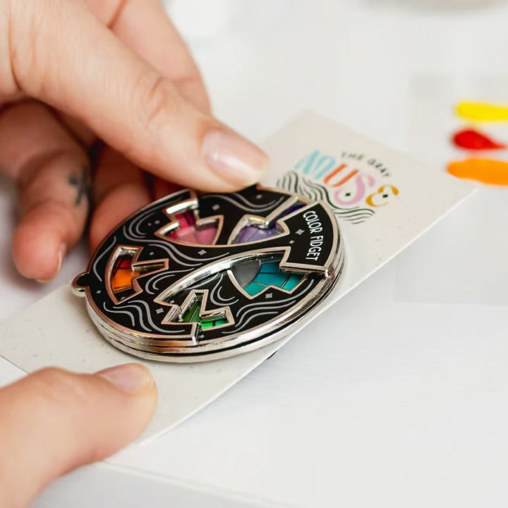 Kleurentheorie Fidget | Draaiende Emaille-Pin | Creatief Ontwerp | Verzamelaars-Pin | SpectrumSpin