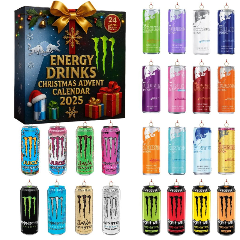 FestiveAura | Exclusieve Adventskalender van Energy Drink met 24 Premium Selecties
