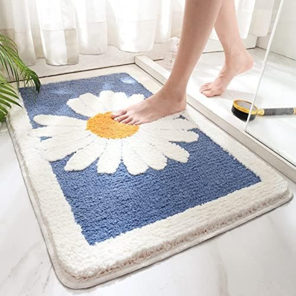 Fleur Pluche Bloemen Badmat