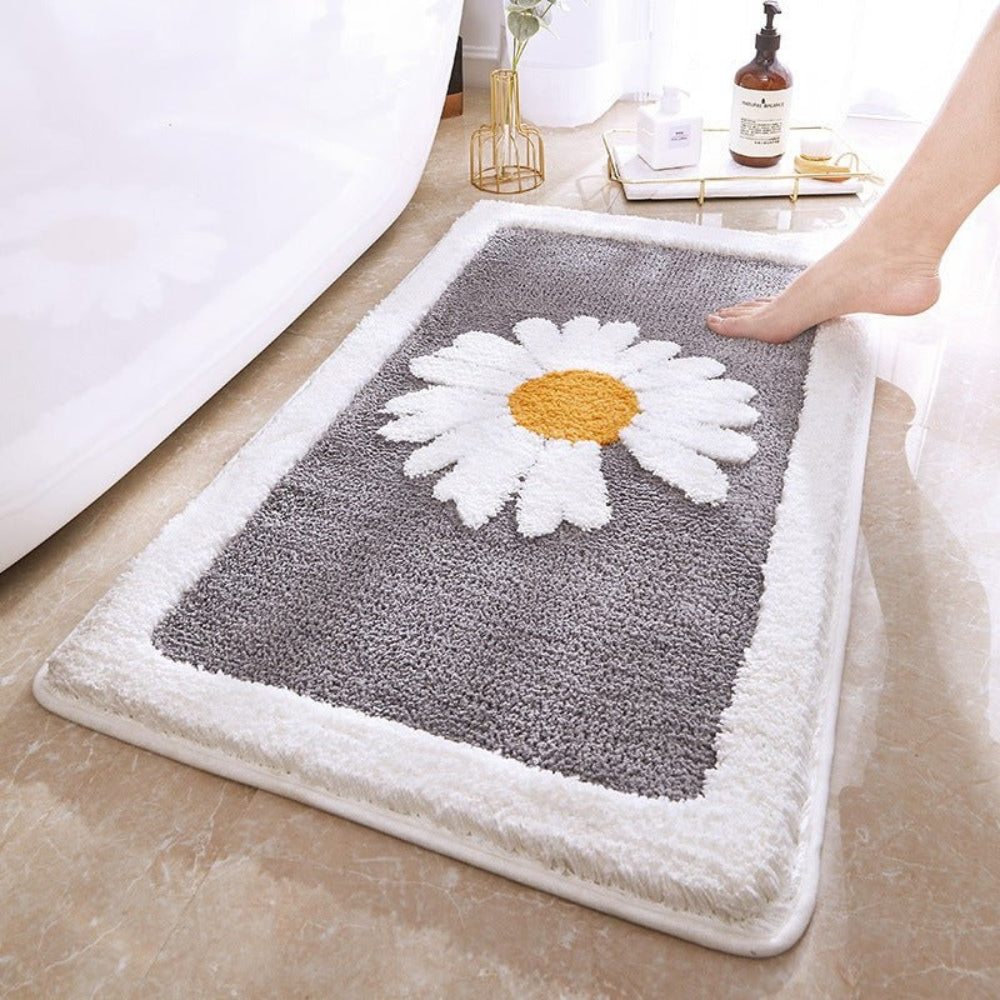 Fleur Pluche Bloemen Badmat