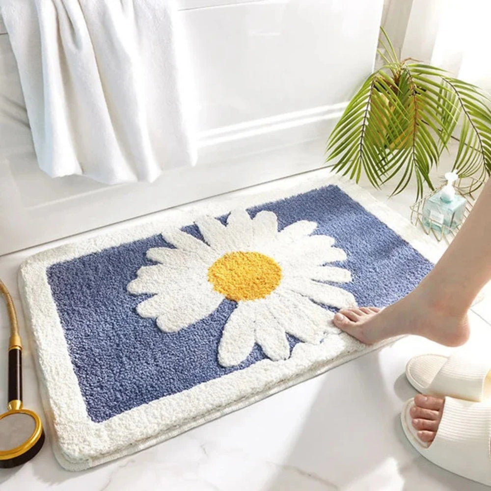 Fleur Pluche Bloemen Badmat