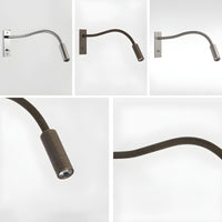 Verstelbare Gooseneck Metalen Wandlamp met Cilindrische Kop