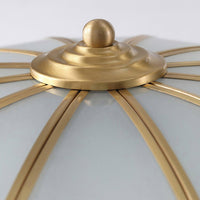 Ulira Plafondlamp Bloemvorm Frosted Glas Messing