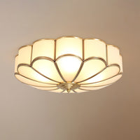 Ulira Plafondlamp Bloemvorm Frosted Glas Messing